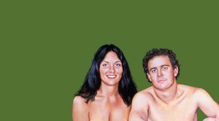 Sylvia Shap Realist Artist: Portrait of 'Modern Day Adam and Eve'