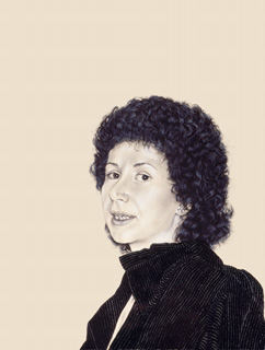 Sylvia Shap Realist Artist: Portrait of 'Monochrome Self Portrait'