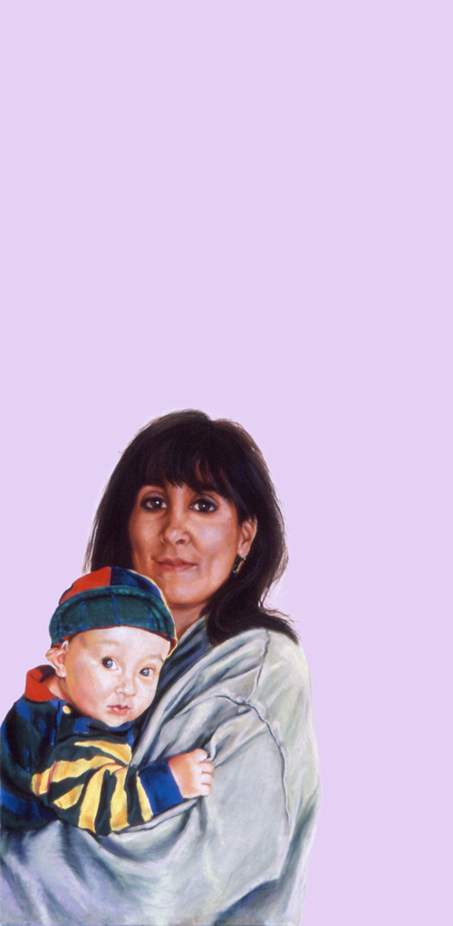 Sylvia Shap Realist Artist: Portrait of 'Mother and Child'